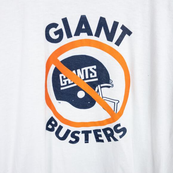 Giant Busters White Graphic Print Size XL Vintage T-Shirt Short Sleeve Crew‎ - Picture 5 of 10